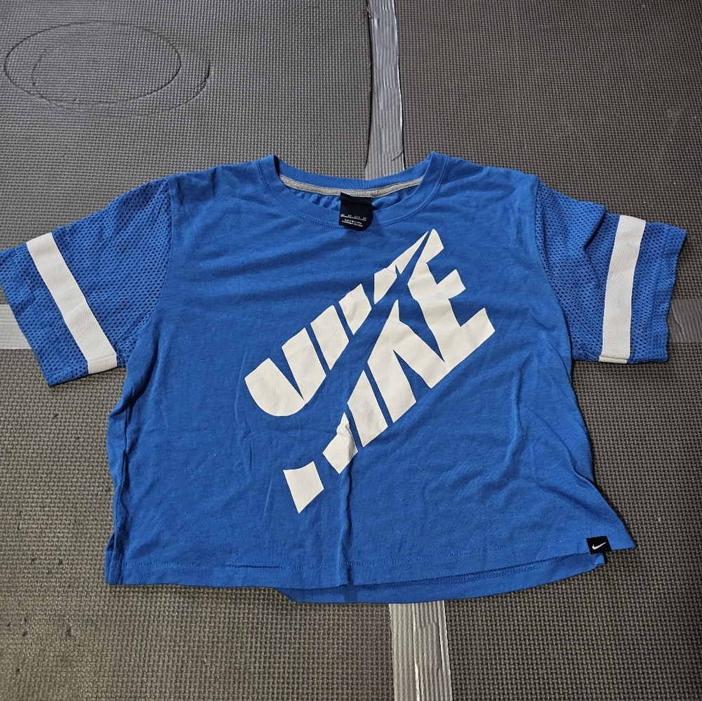 Blue Nike Crop Top